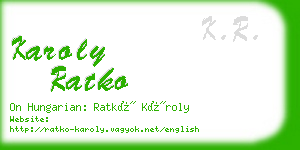 karoly ratko business card